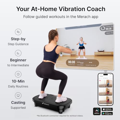 Merach V28 Vibration Plate Exercise Machine with 99 Speeds and Bluetooth - image 8