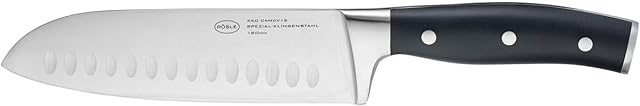 Rösle Santoku Nóż, Srebrny/Czarny, 17. 5 cm