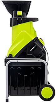 Earthwise GS70015 15-Amp Garden Corded Electric Chipper, Collection Bin