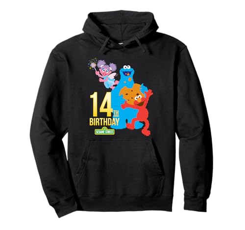 Sesame Street 14th Birthday Pullover Hoodie idéal pour fêter ses 14 ans au collège