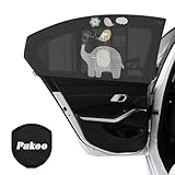 Car Window Shade for Baby, UV Protection Breathable Mesh Baby Window Covers, Universal Fit Stretchable Sun Shades, Keep Car Interior Cool and Comfortable for Toddler Kids Children (2 Pack)