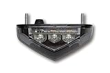  Mini Fanale Posteriore Nero LED con Luce Targa Lente Fumè Smoke Moto Harley Davidson