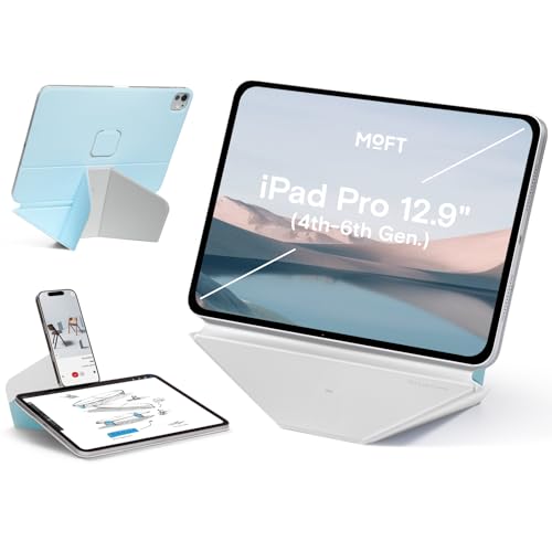 MOFT Dynamic Folio Tablet Stand for Desk Compatible with iPad Pro 12.9" (6th 2022 | 5th 2021 | 4th 2020), Slim Magnetic Tablet Holder Case with 20+ Vi