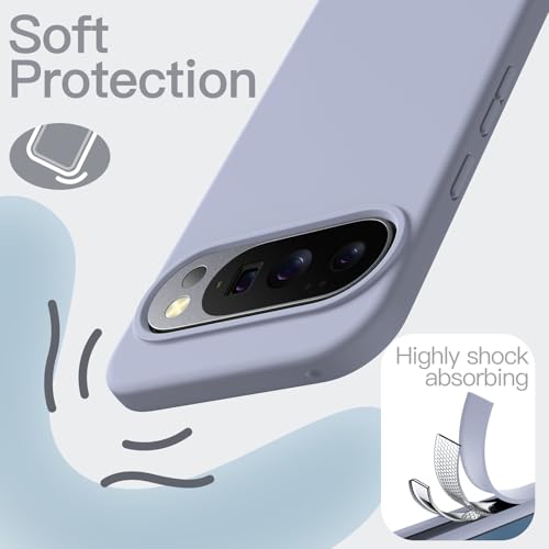 Image of JETech Liquid Silicone Cover Case for Google Pixel 10 /10 Pro 2025, Silky Soft Touch Full-Body Protection, Anti-Scratch Shockproof Phone Cover with Microfiber Lining (Frost)