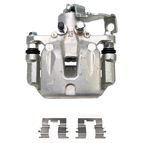 Image of TRQ Rear Brake Pad and Rotor Set Ceramic Coated Rotors Calipers