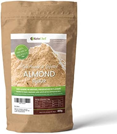 Cold Pressed Defatted Almond Fine Flour 400g, Good Source of Protein, Perfect for Baking