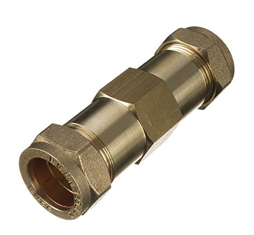 Image of 22mm Brass Compression Repair Coupling - Bag of 2