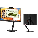 UPERFECT Tablet Stand for Desk, Adjustable 360° Swivel Bracket, 180° Tiltable Clamp, Adjustable Long Arm Foldable Tablet Holder with for 4.7-17.3'' iPhone/iPad/Tablet/Portable Monitor, Aluminum Alloy