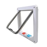 FÁCIL DE INSTALAR: puede instalar esta puerta para mascotas en una puerta, ventana y otras áreas de pantalla, el paquete de la puerta para mascotas se incluye con tornillos y el manual de instalación.