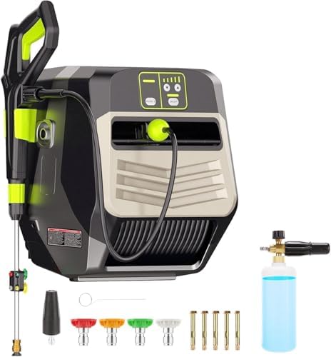 5500PSI Pressure Cleaner Wall Mounted Pressure Cleaner - 5 Levers...