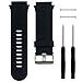 QGHXO Band for Garmin Forerunner 920XT, Soft Silicone Replacement Watch Band Strap for Garmin Forerunner 920XT GPS Watch, Fits 5.9"-8.26" Wrist (Black)