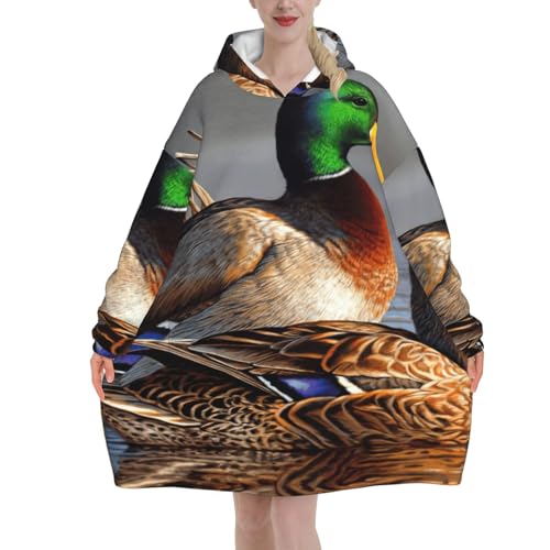 Couverture en peluche canard colvert : idée cadeau femme originale