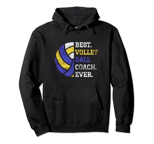 Retro Best Volleyball Coach Ever Volleyball Coach Sudadera con Capucha