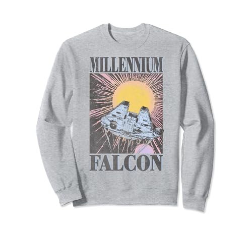 Sweatshirt Star Wars Millennium Falcon rétro portrait pour fan de pop culture