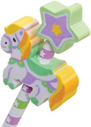 Carousel Horse Pencil And Eraser Rubber Girls Stationary