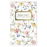 Graphique 2 Year Pocket Planner | 29 Month Organizer, Aug. 2025 – Dec. 2027 | Monthly Calendar & Notes Spreads | Marked Holidays | Happy Floral | 3.75” x 6'
