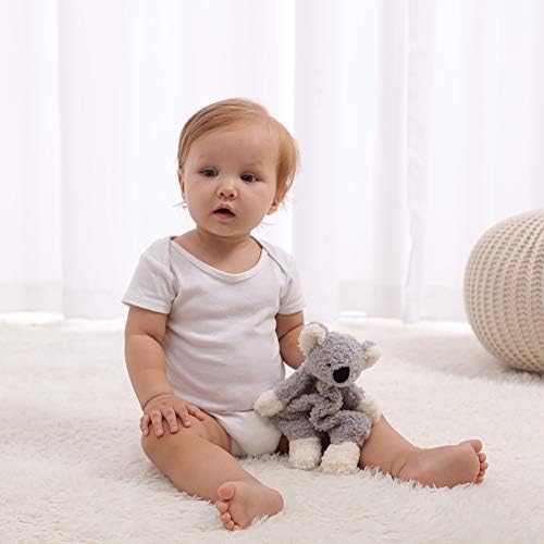 Miniatura 6 de Apricot Lamb Manta de seguridad de animales de peluche, koala gris, manta de personaje para guardería, felpa de lujo para acurrucarse (koala gris,