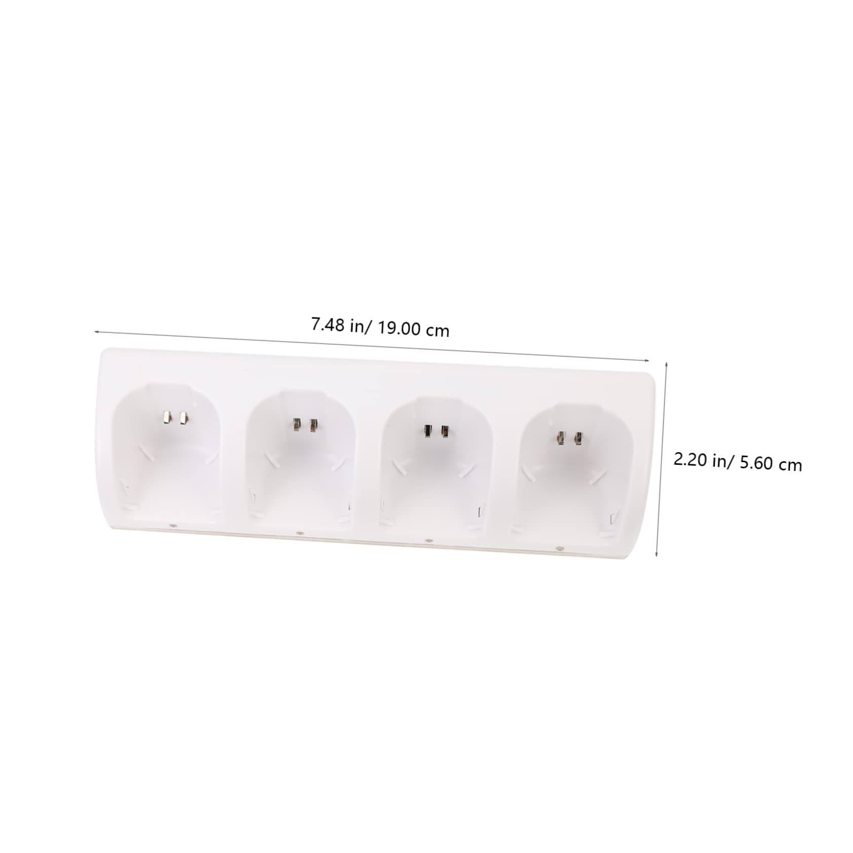 OSALADI Chargeur de Batterie à 4 Emplacements, Abs Blanc, Indicateur LED, Charge Simultanée, pour Manette de Console, 1 Set