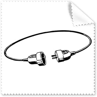 Socket Charging Cable Plug Pattern Cleaning Cloth Phone Screen Glasses Cleaner 5pcs