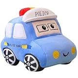 OUKEYI Car Stuffed Toy,11.8''/30cm Soft Taxi Plush Toy/Police Car Stuffed ToyStuffed Car Plush Pillow Toy,Gifts for Kids or Birthday Party (Police car), Blue Or Yellow