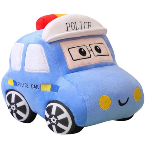 OUKEYI Car Stuffed Toy,11.8""/30cm Soft Taxi Plush Toy/Police Car Stuffed ToyStuffed Car Plush Pillow Toy,Gifts for Kids or Birthday Party (Police car), Blue Or Yellow