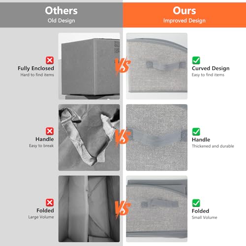AiQInu Aufbewahrungsbox 2 Stück mit Griffen 28L,Faltbare Aufbewahrungskorb stoff 50x28.5x20cm,Großer Körbe Aufbewahrung,Ordnungsboxen für Kleidung Spielzeug Werkzeug Kleiderschrank