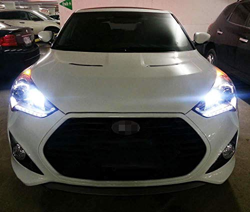 Ijdmtoy Max 80W High Power Cree Q5 Type H7 Led Bulbs For Hyundai Genesis Sonata Veloster Accent On High Beam Daytime Running Lights #TOP6