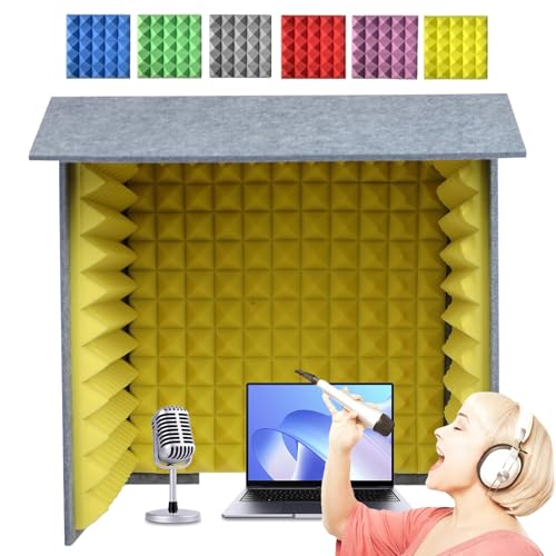 Cabine d'isolation acoustique pliable pour bureau et home studio