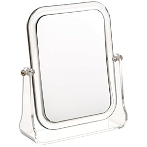WENKO Cosmetische staande spiegel Noci rechthoekig – inklapbaar, spiegeloppervlak: 12,5 x 17 cm 300% vergroting, acryl…