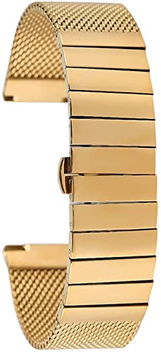 Bracelet de montre acier haut de gamme 22mm avec fermoir papillon invisible