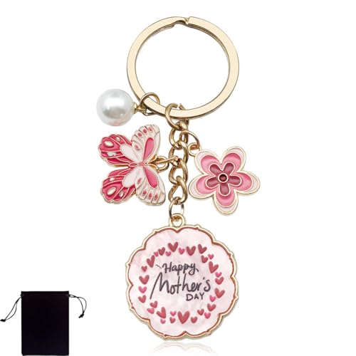 KIRZAX - 1 llaveros de flores para bolso de mujer, bonito colgante para el Día de la Madre