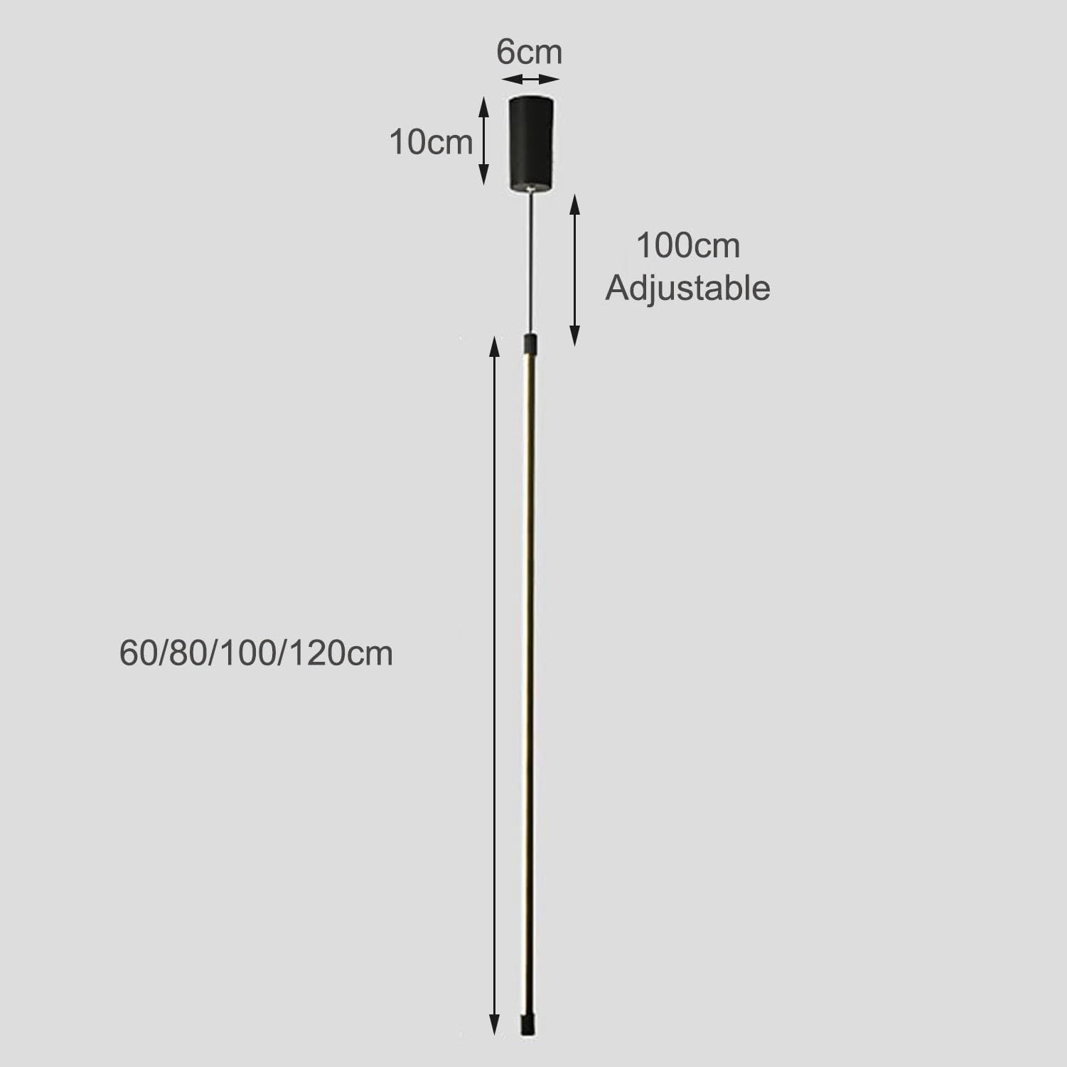 Pendelleuchte Metall, Warmweiß für Wohnzimmer, Schwarz, 120cm | Warmweißes Licht (2700K) für Gemütlichkeit. Höhenverstellbar. Moderner Zylinder für Kücheninsel, Esstisch, Schlafzimmer
