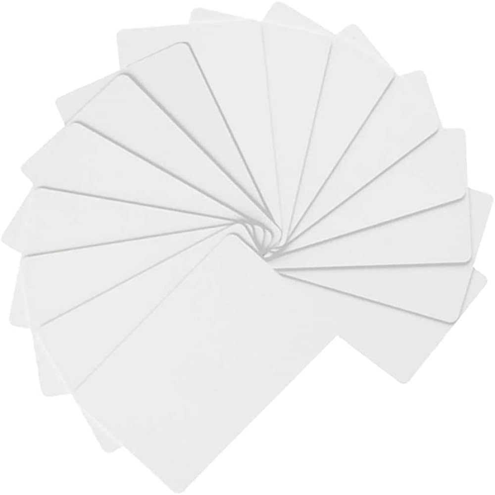 100 Pcs NTAG 215 NFC Card Tag PVC, NFC Rewritable Compatible with TagMo and Amiibo and NFC Mobile Devices, 504 Byte Memory, White NFC Card