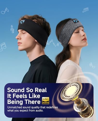 Image of Perytong 2 Pack Sleep Headphones, Sleeping Headphones | Bluetooth Headband with Ultra-Thin HD Stereo Speaker, Wireless Headphone for Sports, Insomnia, Yoga, Air Travel, Meditation