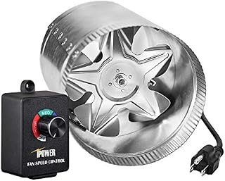 iPower 6 Inch 240 CFM Booster Fan Inline Duct Vent Blower with Variable