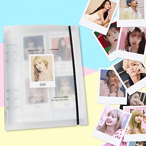 Photocard Kpop Binder 25 Sheets 200 Pockets 4 Inch Photo Album Sleeves in Loose Leaf Refillable Personal A5 6 Rings Binder Scrapbook Card Protectors Sleeve Pages (A5 200pcs) - Image 6