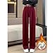 Women’S High Waist Fleece Pants – Winter Fashion Snow Warm Straight Leg Thermal Trousers, Comfortable Pants