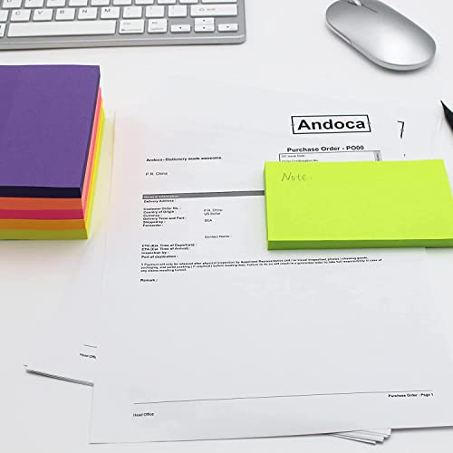Image of MeRaYo Sticky Notes and Sticky Notes Set Pad Big Size 4x6, to do List for School, Office Supplies, Desk Accessories (6 Pads) (45 Sheets /Pad)