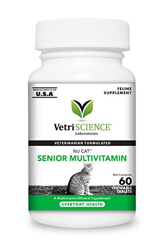 Vetriscience laboratoires Nu Chat Senior Multivitamines 60u00a0Tablette à mâcher pour Chat