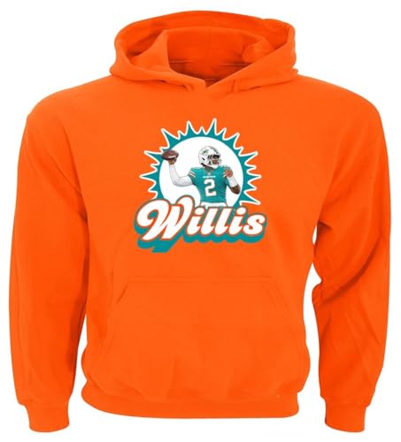 BarleyCone Malik Willis Logo Miami Hooded Sweatshirt Hoodie ADULT XL