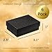 Jewelry Gift Boxes 6 Pack 3.1x2.25x1 inch Cardboard Jewelry Box, Cotton Filled Small Jewelry Gifts Boxes With Lids | For Earring, Bracelet, Necklace, Rings, Gift Boxes For Presents Black