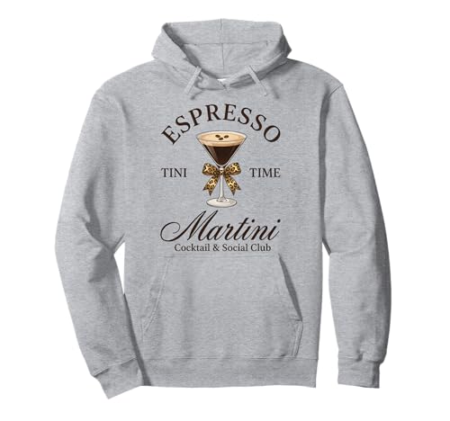 Womens Espresso Martini Social Club Drinking Cocktail Pullover Hoodie