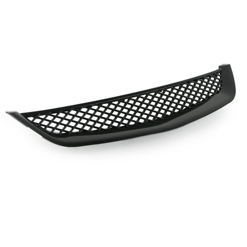 Grille de calandre avant en ABS noir brillant pour Civic JDM Type R 01-03 - 6