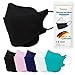 Produktbild TubeRoo FFP2 Maske innen und außen schwarz Fischform, 20 Stück Masken aus Deutschland, Made in Germany, Ohrschlaufen, Atemschutzmaske, Mundschutz