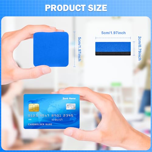 EAONE 48 Pack Dry Erase Eraser, Magnetic Whiteboard Cleaner Mini Chalkboard Cleansers for Classroom, School, Office, Home (Blue, 1.97 x 1.97 Inch) - Image 2