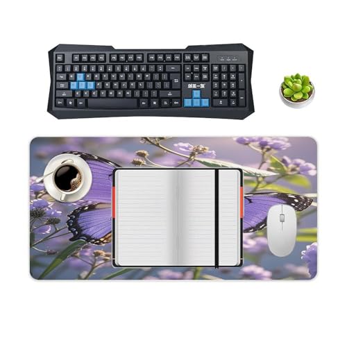 Mouse Pad Grande Cuadrado Mármol Morado con Base de Goma miniatura 4
