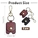 guduling 2 Pcs Keys Covers for Car Keys,Leather Key Sleeve for Broken Cars,Broken Car Key Loop Replacement,with Iron Ring for Men and Women(Black and Brown
