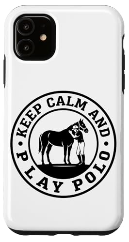 Keep Calm And Play Polo Horse Player �n�p�o�b�W �X�}�z�P�[�X iPhone 11 �p