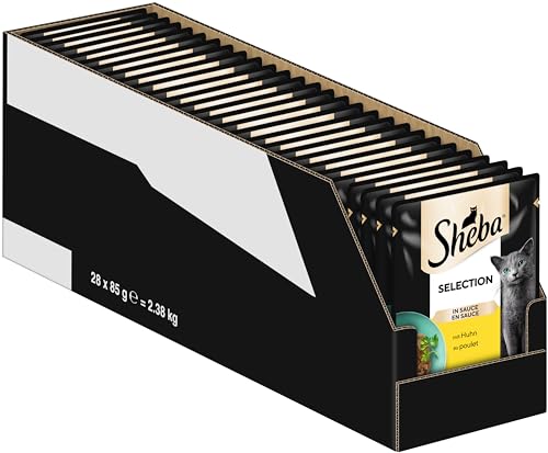 Sheba Sauce Collection Katzen Nassfutter im Portionsbeutel mit Huhn 28x85g 1