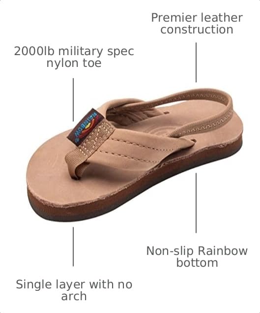 Image of Rainbow Sandals Kid's Single Layer Premier Leather